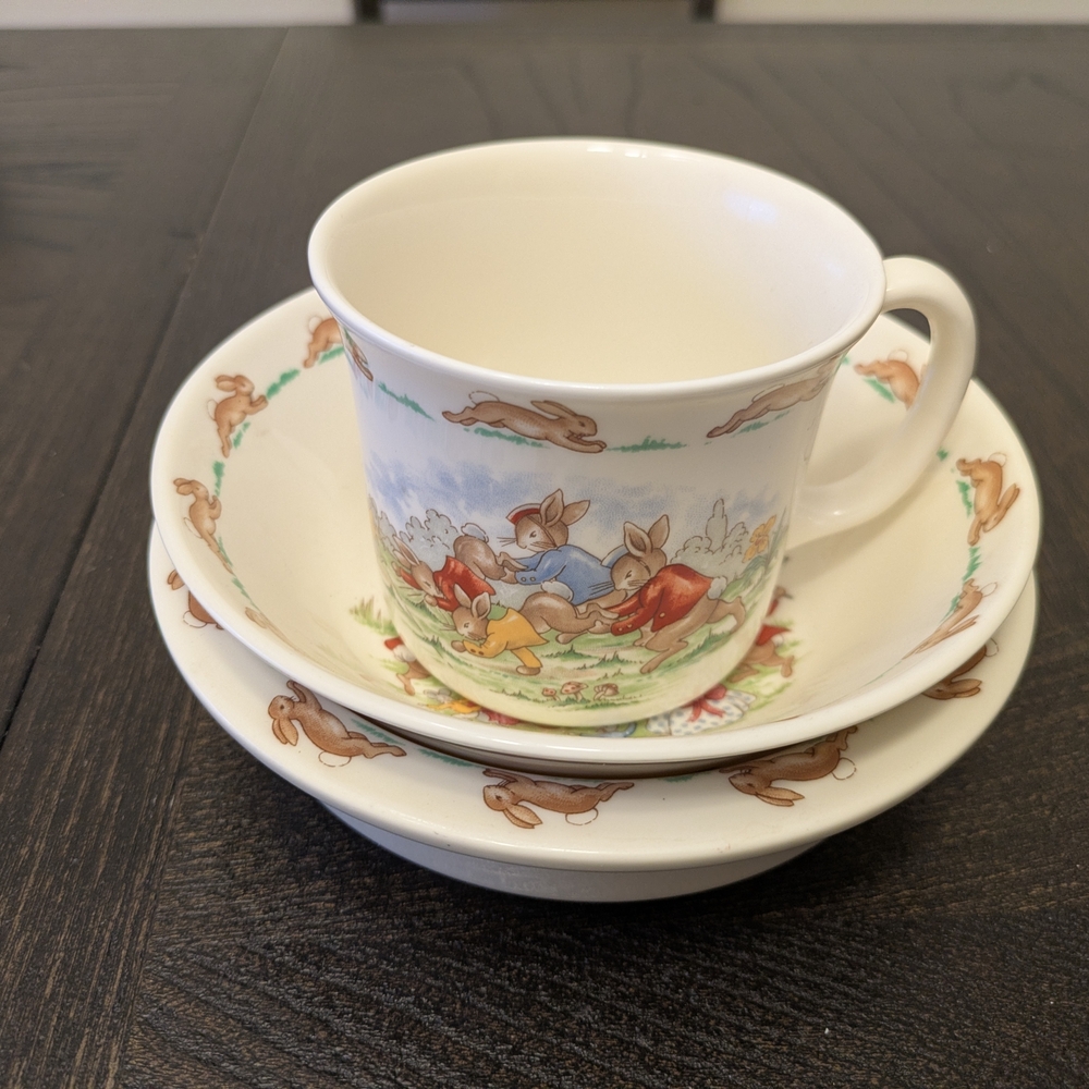 Royal Doulton - Bunnykins 3-piece Set - Baby Bowl, Soup Bowl And Mug